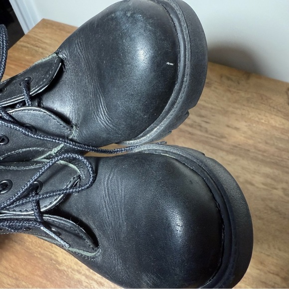 Timberland Kids Leather Black Boots Kids Size 2 - Picture 4 of 8